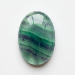 Green Fluorite 1PC Medium 7x10 MM Oval Cabochon Green Fiery semi Precious Semi Precious Gemstone