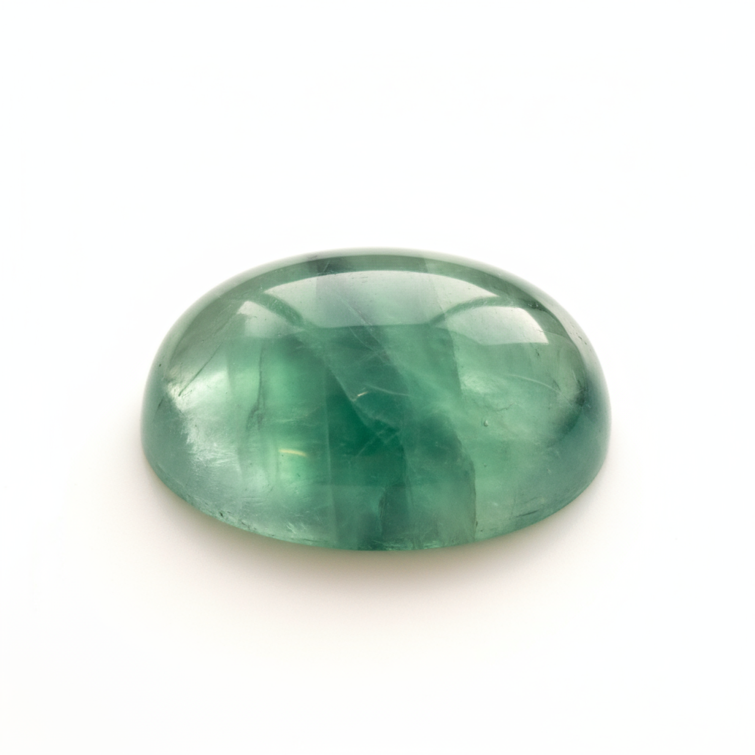 Green Fluorite 1PC Small 7x9 MM Oval Cabochon Green Pure semi Precious Loose Gemstones Immagine principale del prodotto
