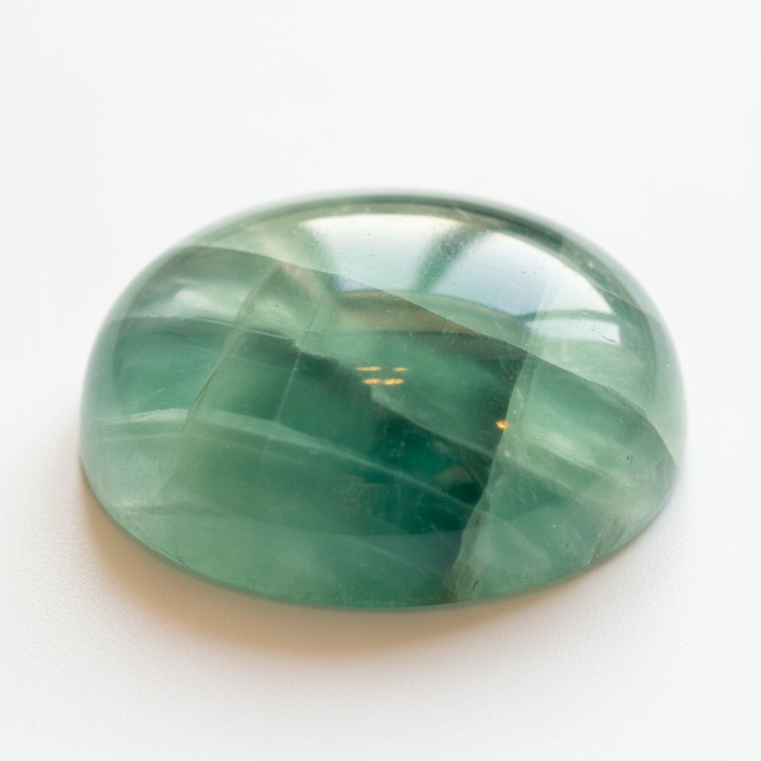 Green Fluorite 1PC Small 7x9 MM Oval Cabochon Green Pure semi Precious Loose Gemstones