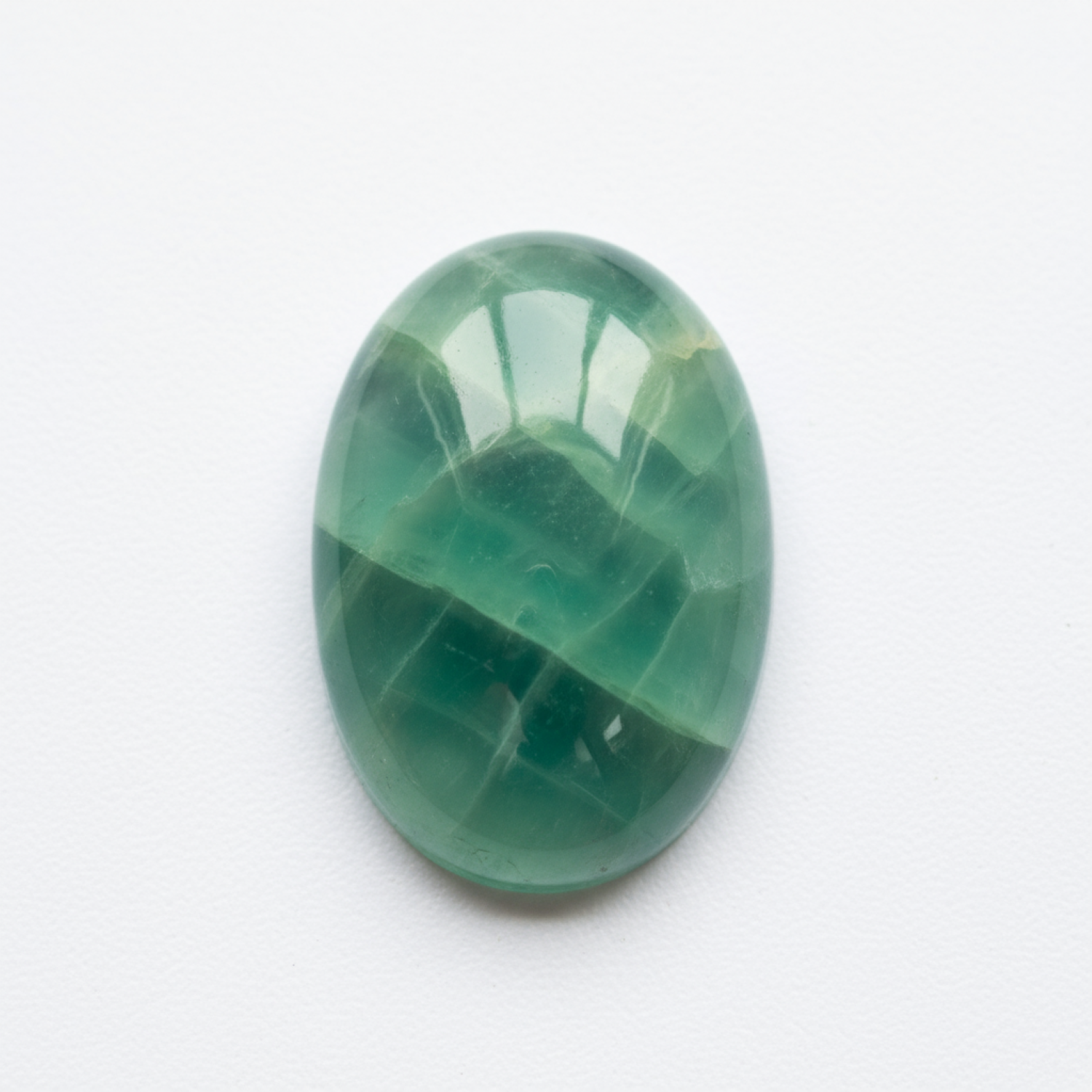 Green Fluorite 1PC Large 9x11 MM Oval Cabochon Green Sparkling semi Precious Gems Secondary image