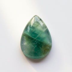 Green Fluorite 1PC Small 6x8 MM Pear Cabochon Green Sparkling semi Precious Gems