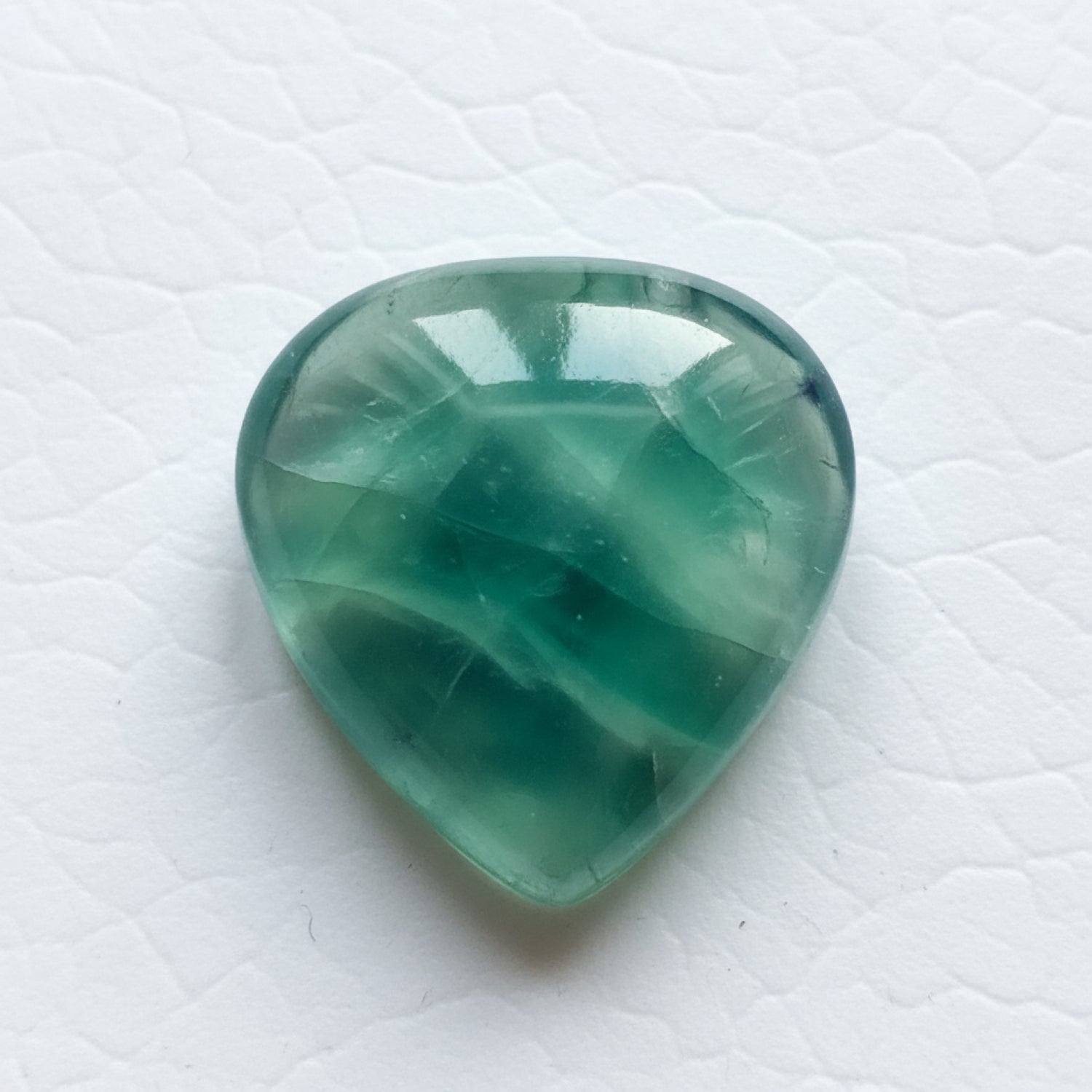 Green Fluorite 1PC Small 6x8 MM Pear Cabochon Green Sparkling semi Precious Gems