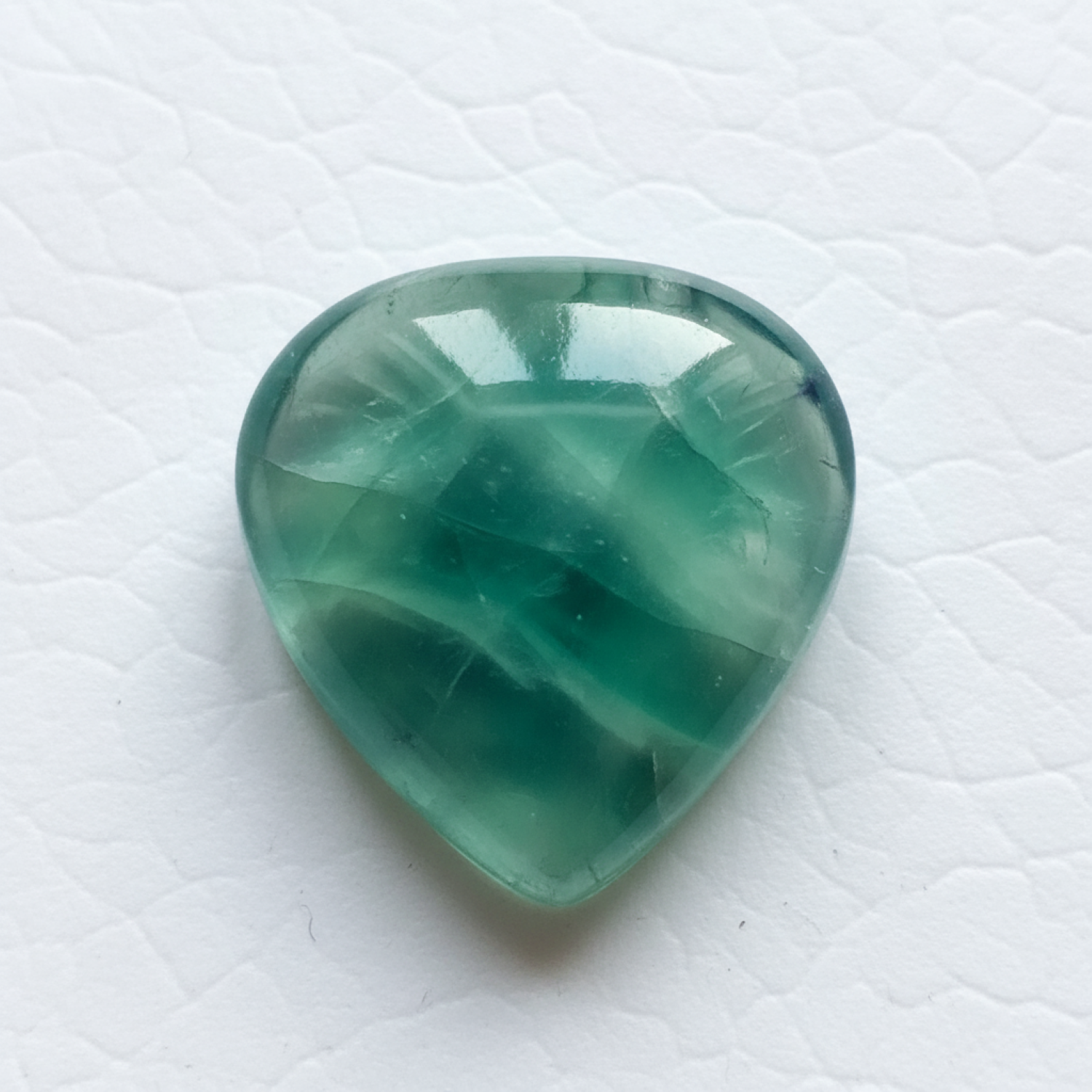 グリーンフローライト 1個 小粒 6x8 MM ペアーカボション グリーン スパークリング 半貴石 サブ画像