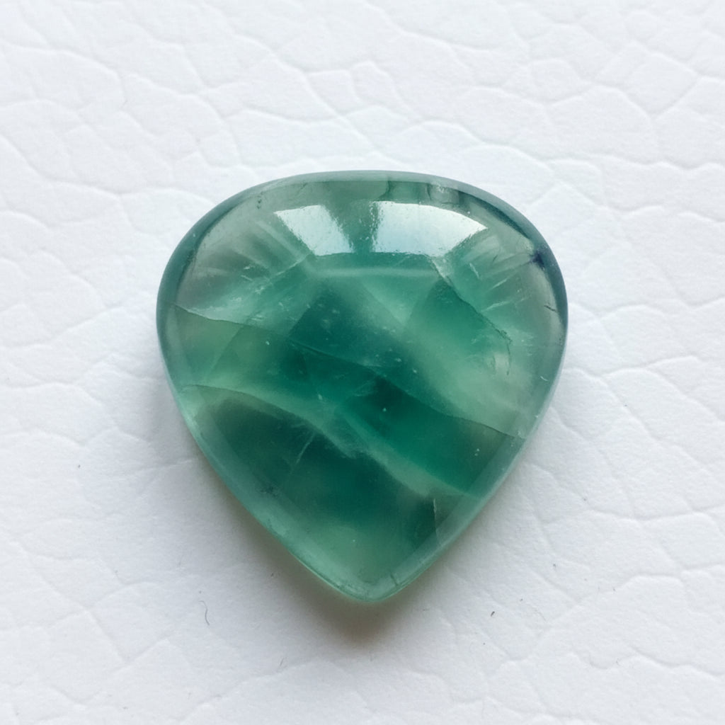 Green Fluorite 1PC Small 6x8 MM Pear Cabochon Green Sparkling semi Precious Gems