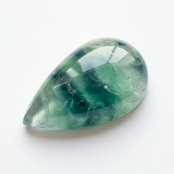 Green Fluorite 1PC Small 6x9 MM Pear Cabochon Green Polished semi Precious Loose Gems
