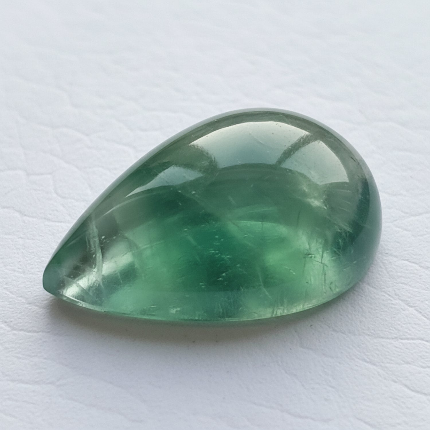 Green Fluorite 1PC Small 6x9 MM Pear Cabochon Green Polished semi Precious Loose Gems