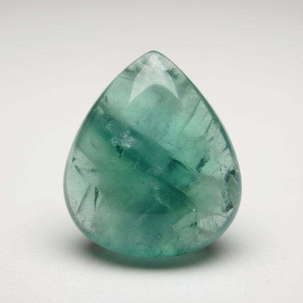 Green Fluorite 1PC Medium 7x10 MM Pear Cabochon Green Luster semi Precious Loose Gemstones