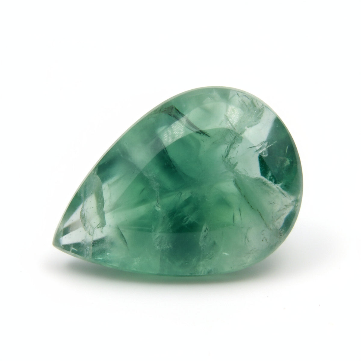 Green Fluorite 1PC Small 7x9 MM Pear Cabochon Green Splendid semi Precious Loose Gemstone