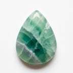 Green Fluorite 1PC Small 7x9 MM Pear Cabochon Green Splendid semi Precious Loose Gemstone
