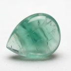 Green Fluorite 1PC Medium 8x10 MM Pear Cabochon Green Lustrous semi Precious Semi Precious Gemstone