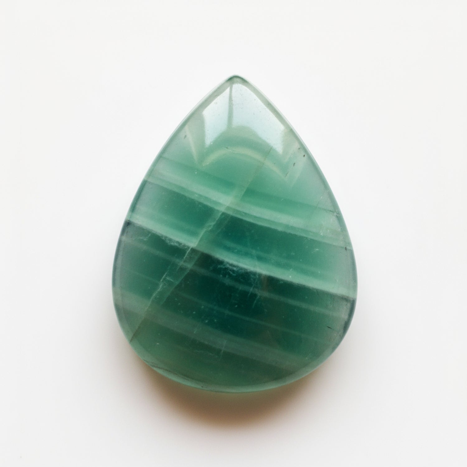 Green Fluorite 1PC Large 9x11 MM Pear Cabochon Green Shine semi Precious Precious Gemstone