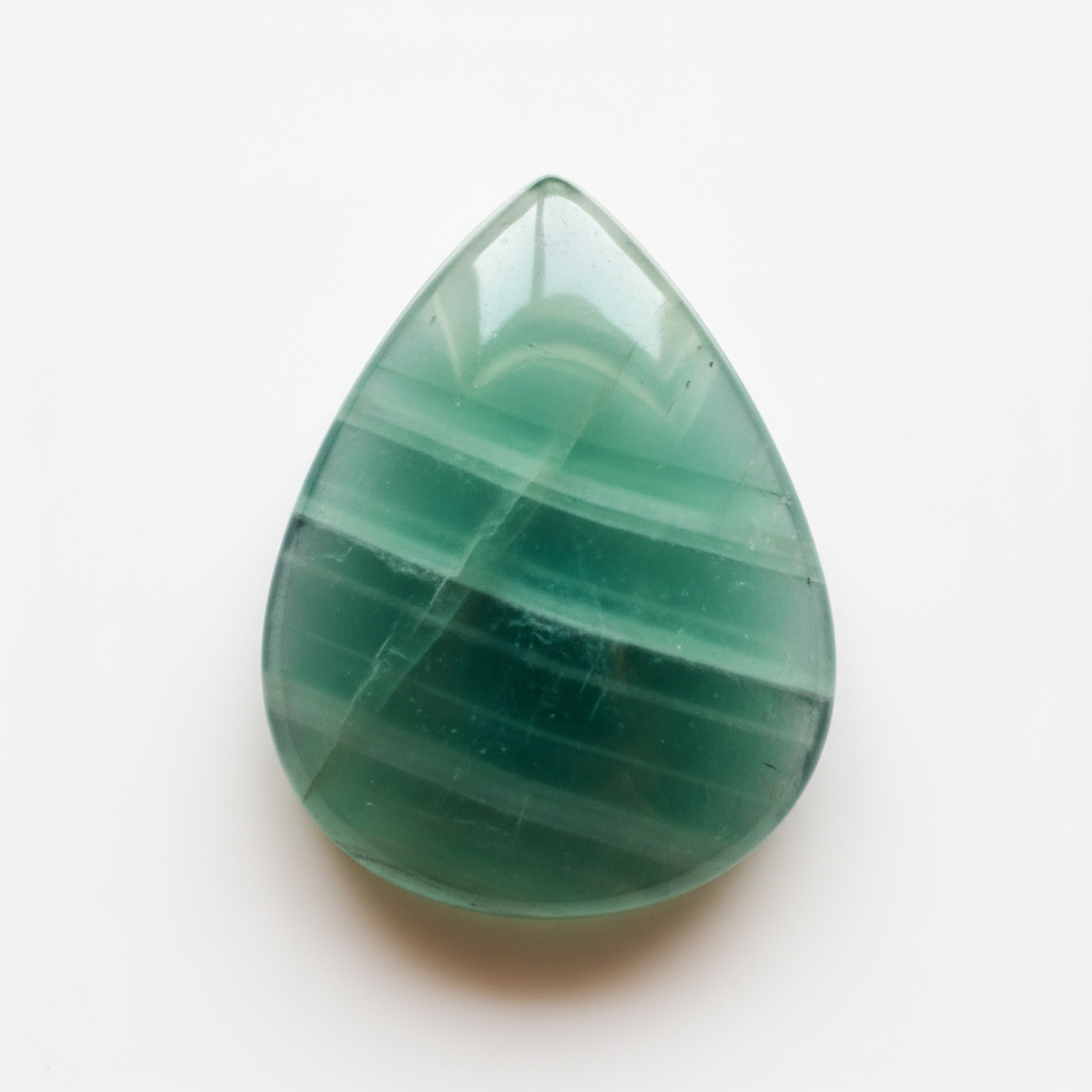Green Fluorite 1PC Large 9x11 MM Pear Cabochon Green Shine semi Precious Precious Gemstone Main image