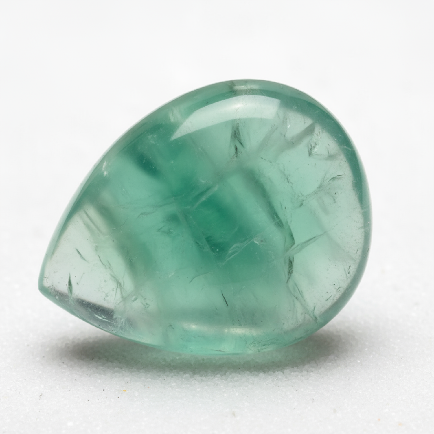 Green Fluorite 1PC Large 9x11 MM Pear Cabochon Green Shine semi Precious Precious Gemstone Secondary image
