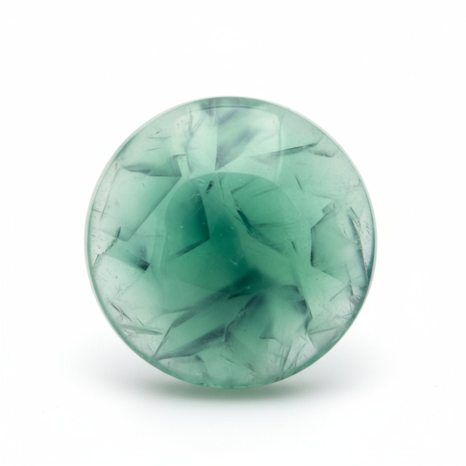 Green Fluorite 1PC Large 10x10 MM Round Cabochon Green Natural semi Precious Loose Gemstone