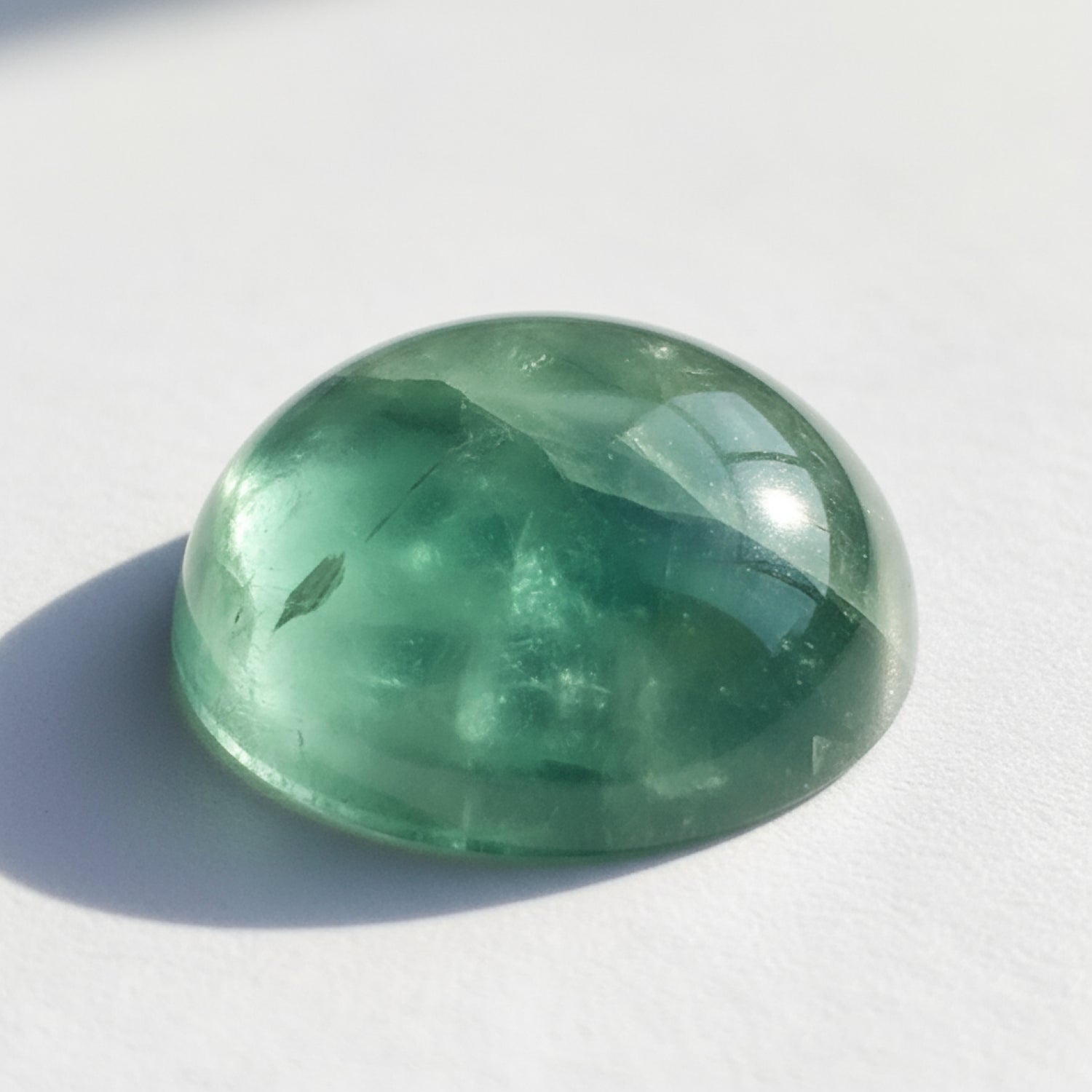Green Fluorite 1PC Large 10x10 MM Round Cabochon Green Natural semi Precious Loose Gemstone