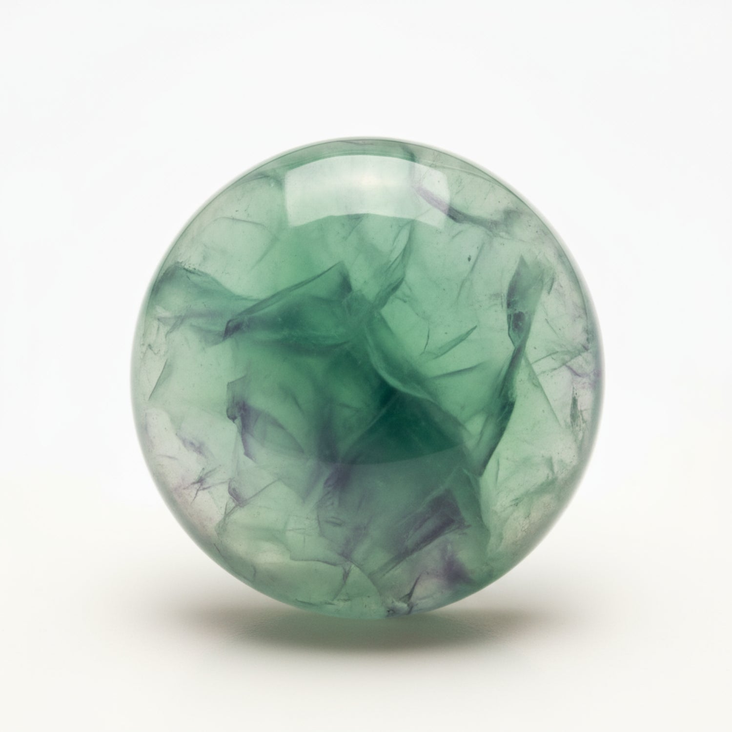 Green Fluorite 1PC Large 11x11 MM Round Cabochon Green Genuine semi Precious Loose Gemstones