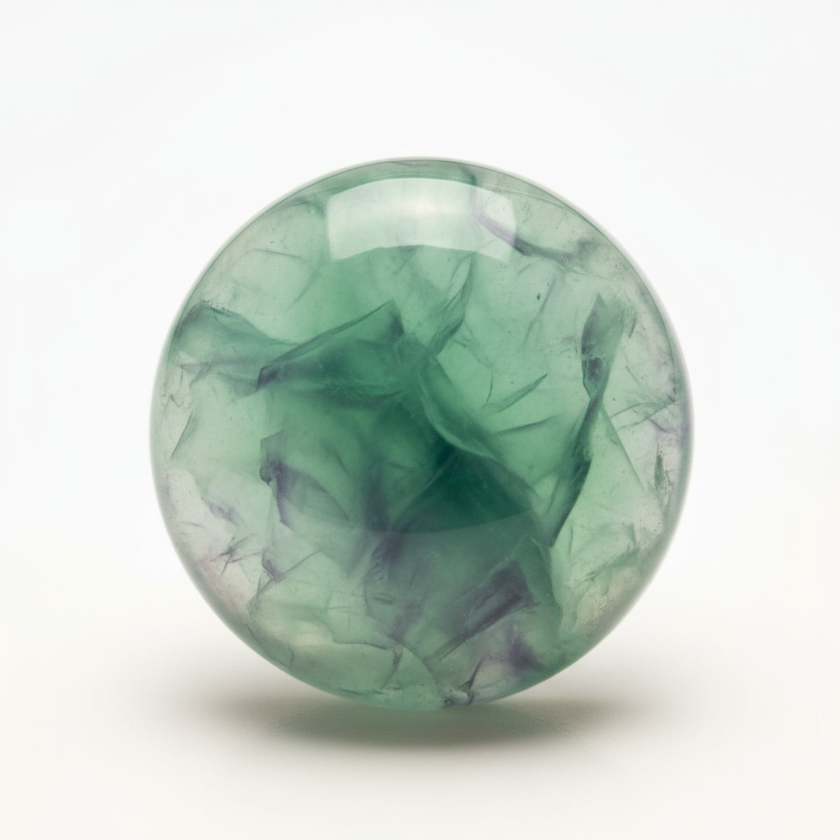 Green Fluorite 1PC Large 11x11 MM Round Cabochon Green Genuine semi Precious Loose Gemstones