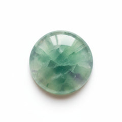 Green Fluorite 1PC Small 7x7 MM Round Cabochon Green Shine semi Precious Precious Gemstone