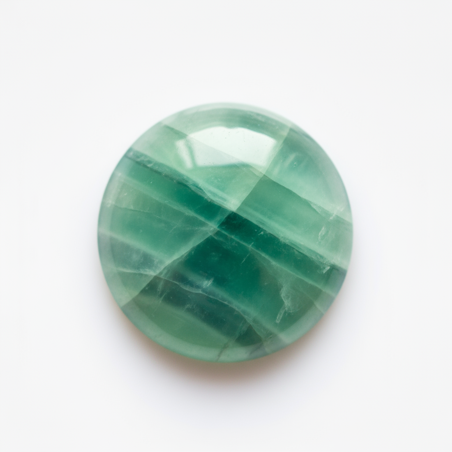 Green Fluorite 1PC Small 8x8 MM Round Cabochon Green Fine semi Precious Gems Immagine principale del prodotto