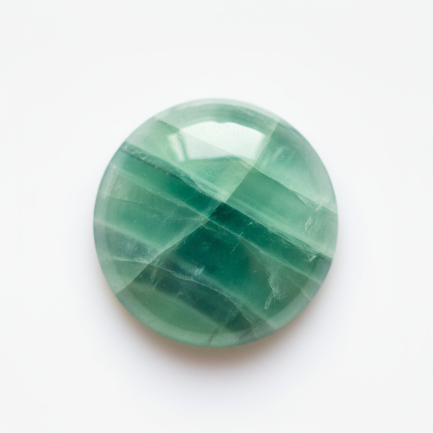 Green Fluorite 1PC Small 8x8 MM Round Cabochon Green Fine semi Precious Gems