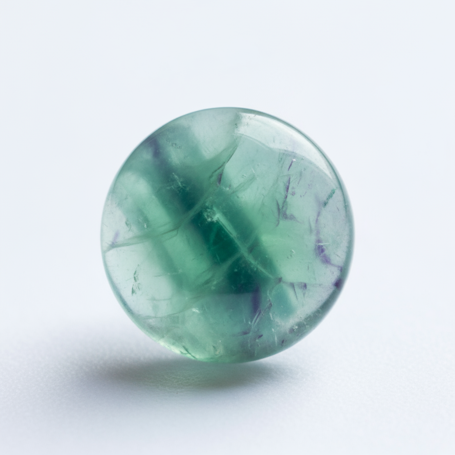Green Fluorite 1PC Small 8x8 MM Round Cabochon Green Fine semi Precious Gems Immagine secondaria del prodotto