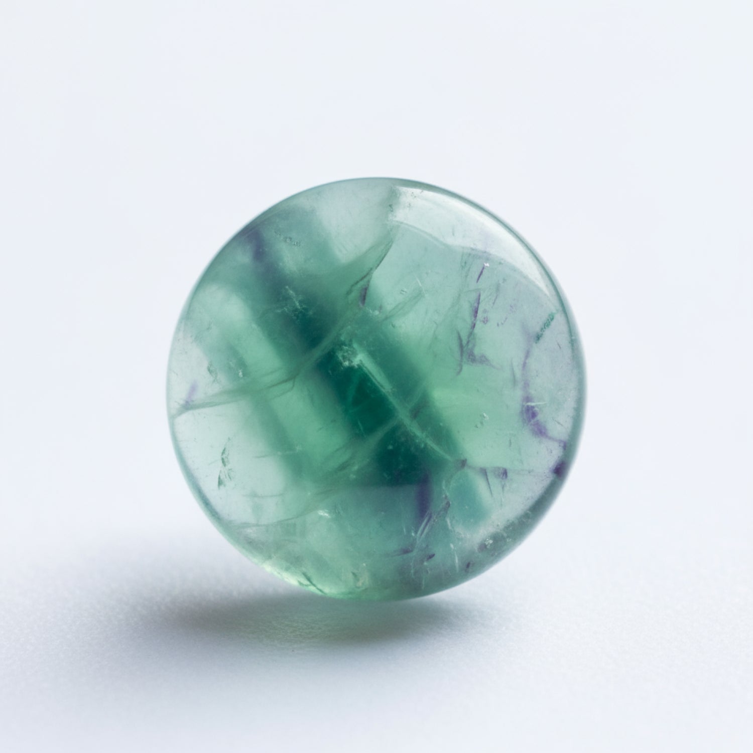 Green Fluorite 1PC Small 8x8 MM Round Cabochon Green Fine semi Precious Gems