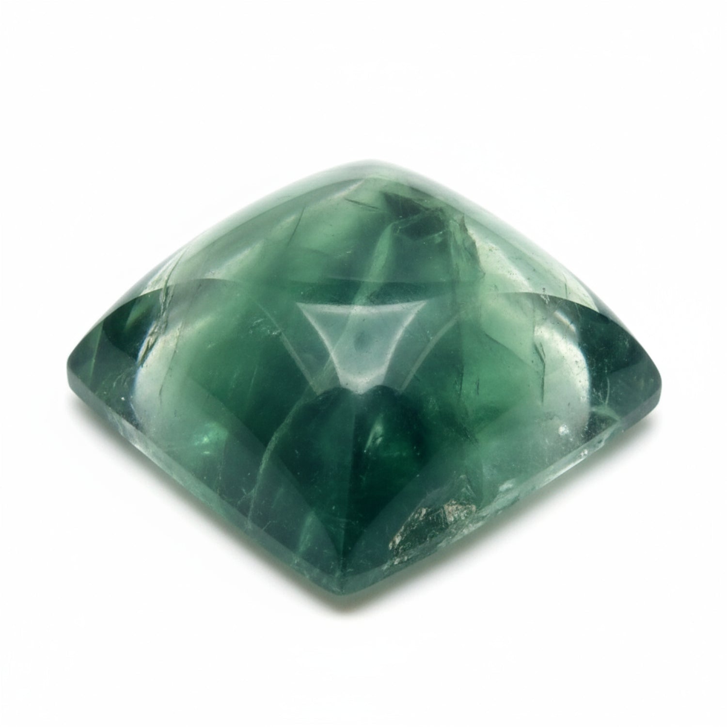 Green Fluorite 1PC Small 7x7 MM Square Cabochon Green Splendid semi Precious Semi Precious Gemstone