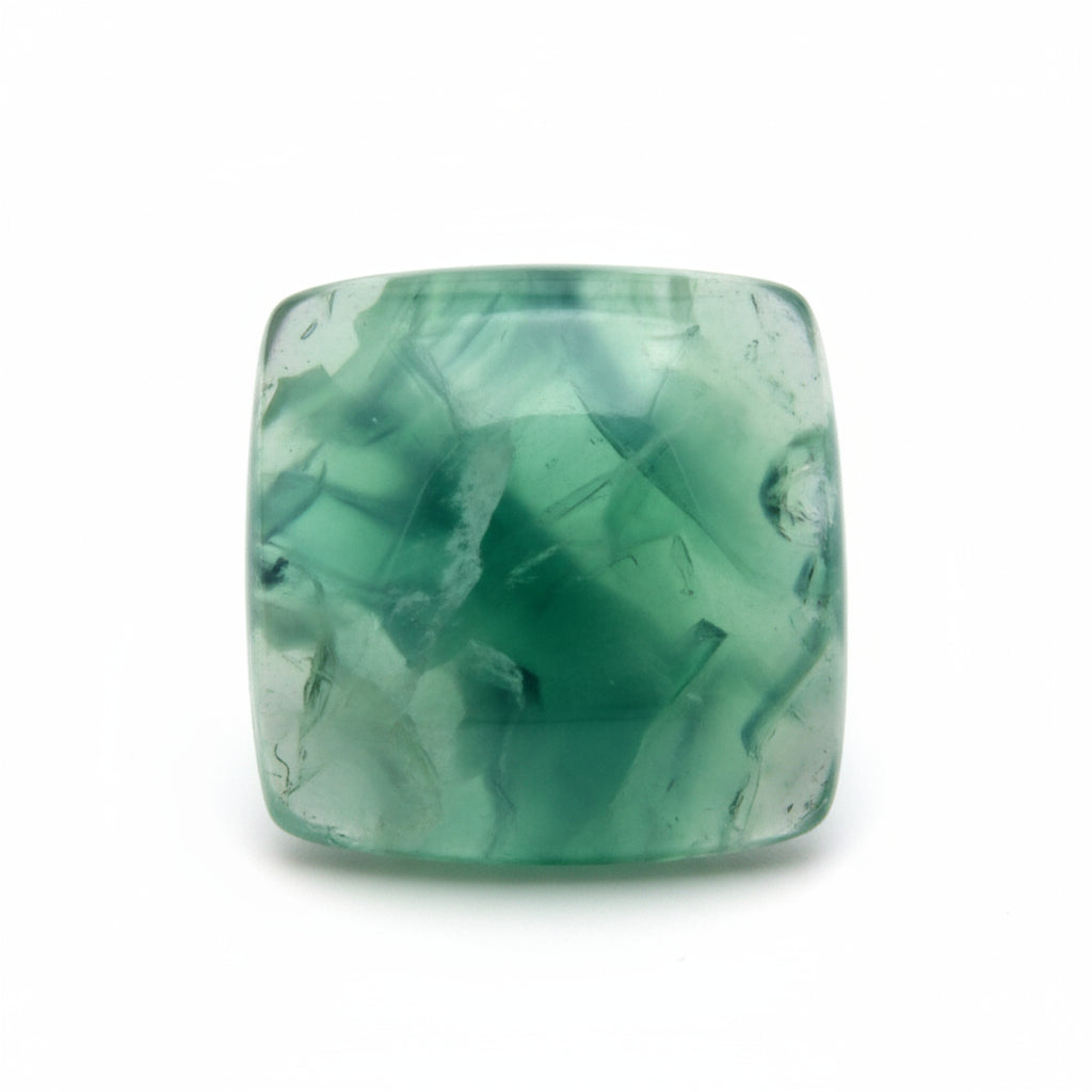Green Fluorite 1PC Small 8x8 MM Square Cabochon Green Luster semi Precious Precious Gemstone