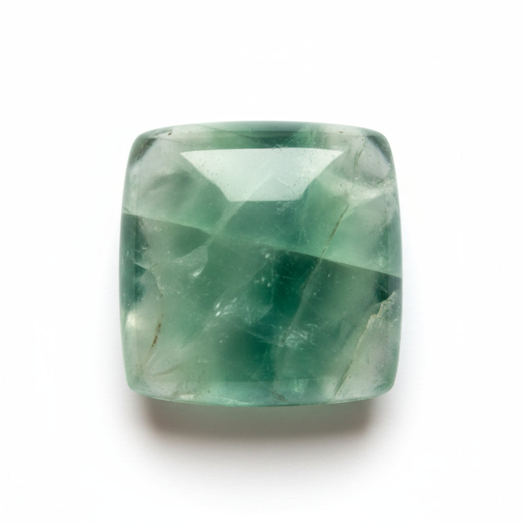 Green Fluorite 1PC Medium 9x9 MM Square Cabochon Green Lustrous semi Precious Gems