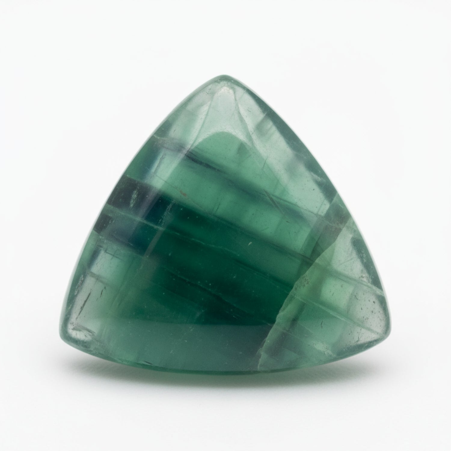Green Fluorite 1PC Large 10x10 MM Triangle Cabochon Green Sparkling semi Precious Semi Precious Gemstone