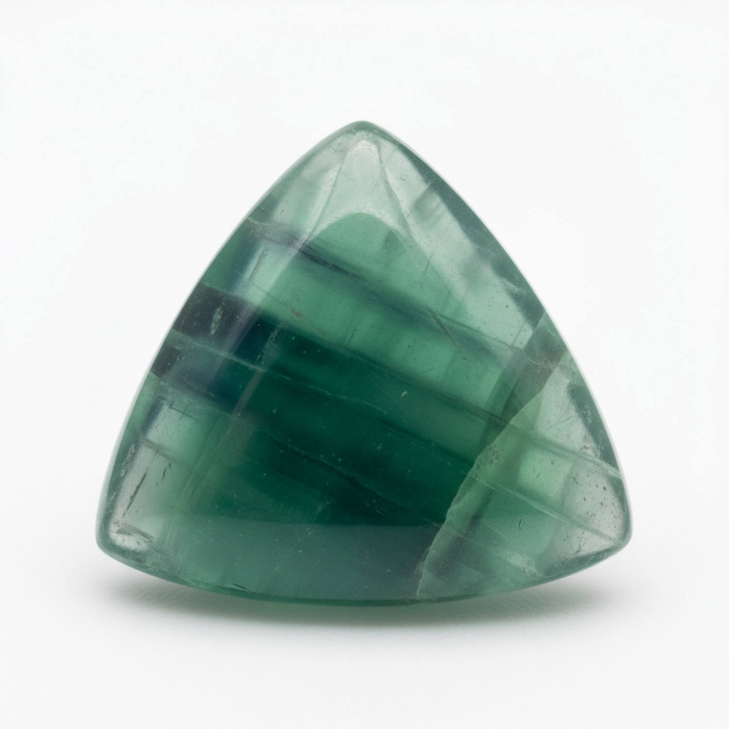 Green Fluorite 1PC Large 10x10 MM Triangle Cabochon Green Sparkling semi Precious Semi Precious Gemstone Main image