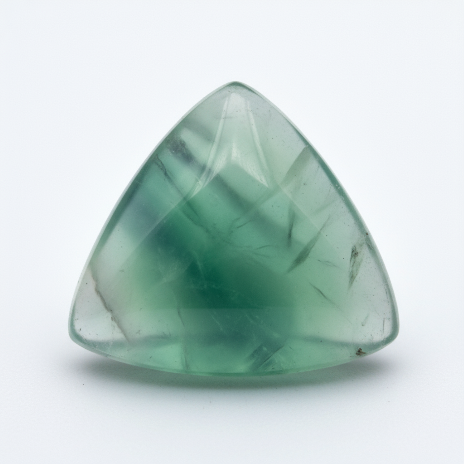 Green Fluorite 1PC Large 10x10 MM Triangle Cabochon Green Sparkling semi Precious Semi Precious Gemstone Secondary image