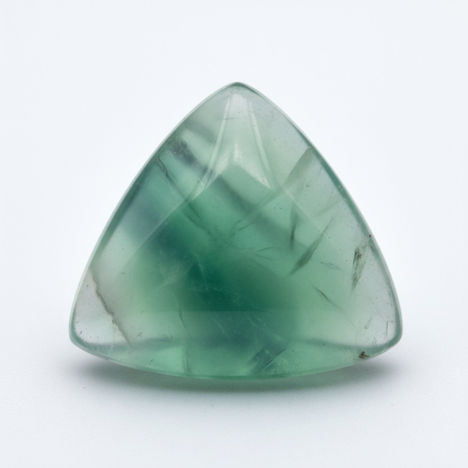 Green Fluorite 1PC Large 10x10 MM Triangle Cabochon Green Sparkling semi Precious Semi Precious Gemstone