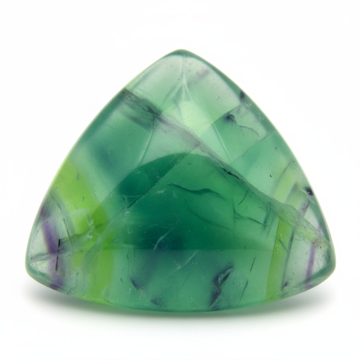 Green Fluorite 1PC Large 11x11 MM Triangle Cabochon Green Polished semi Precious Precious Gemstone