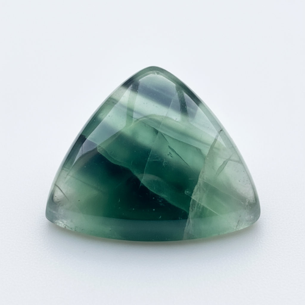 Green Fluorite 1PC Large 11x11 MM Triangle Cabochon Green Polished semi Precious Precious Gemstone