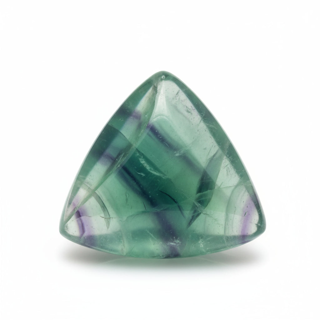 Green Fluorite 1PC Small 7x7 MM Triangle Cabochon Green Pure semi Precious Loose Gems