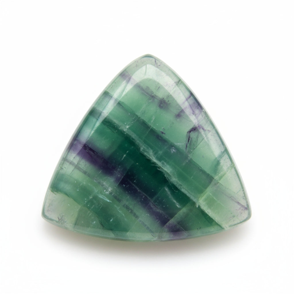 Green Fluorite 1PC Small 7x7 MM Triangle Cabochon Green Pure semi Precious Loose Gems