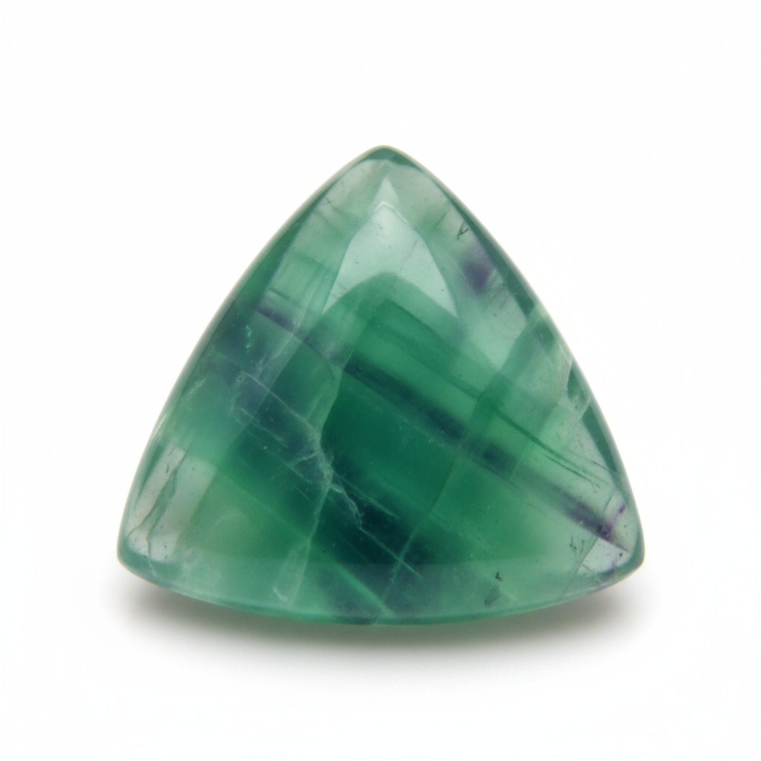 Green Fluorite 1PC Small 8x8 MM Triangle Cabochon Green Fiery semi Precious Loose Gemstone
