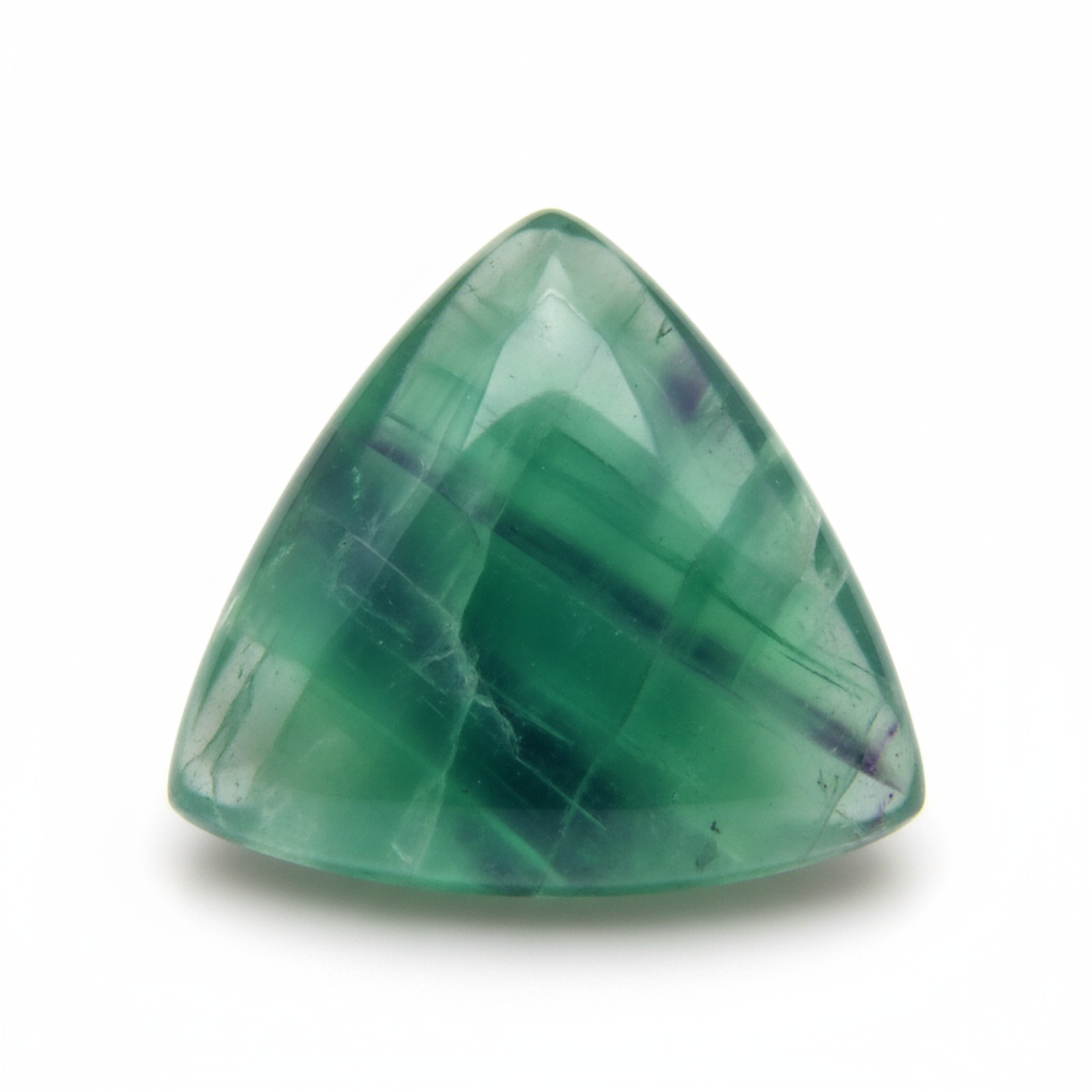 Green Fluorite 1PC Small 8x8 MM Triangle Cabochon Green Fiery semi Precious Loose Gemstone Immagine principale del prodotto