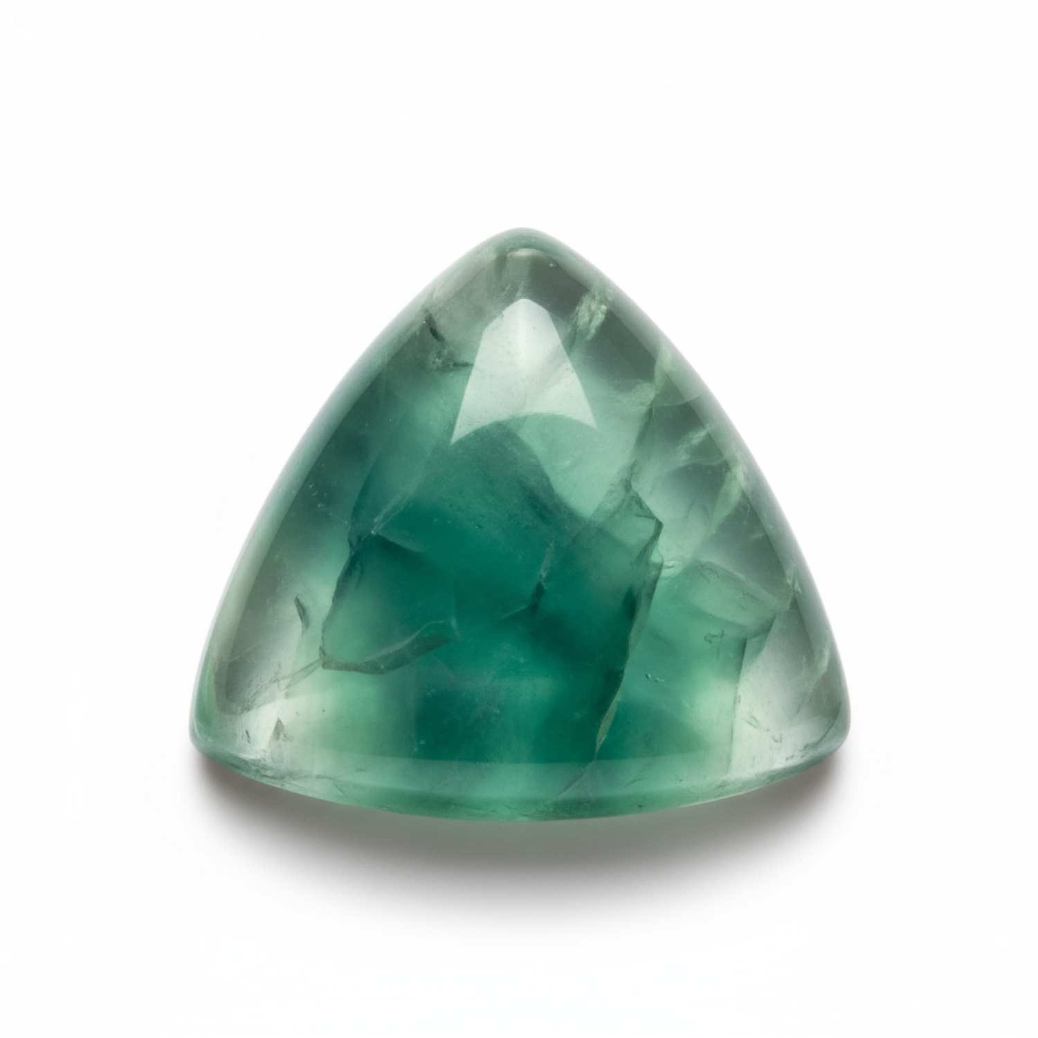 Green Fluorite 1PC Small 8x8 MM Triangle Cabochon Green Fiery semi Precious Loose Gemstone Immagine secondaria del prodotto