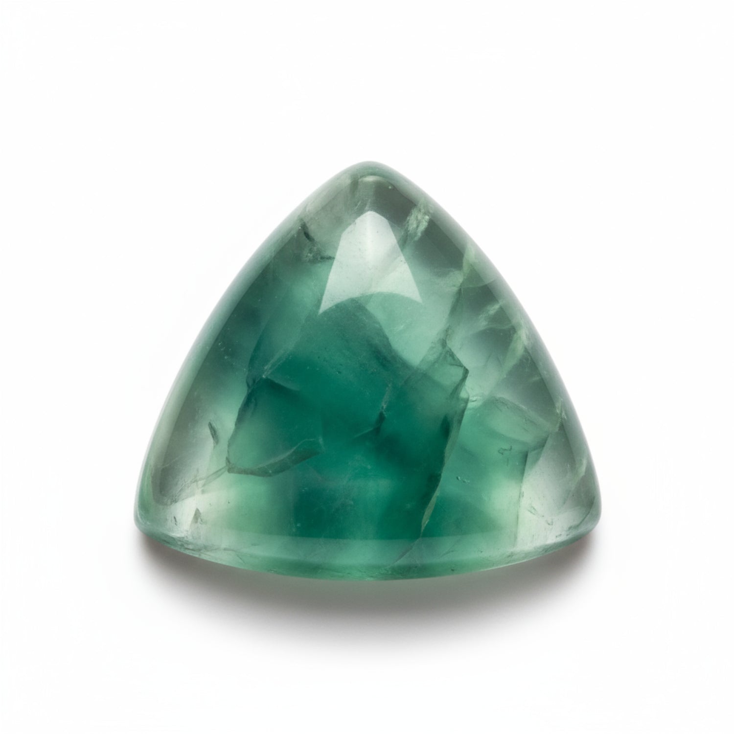 Green Fluorite 1PC Small 8x8 MM Triangle Cabochon Green Fiery semi Precious Loose Gemstone