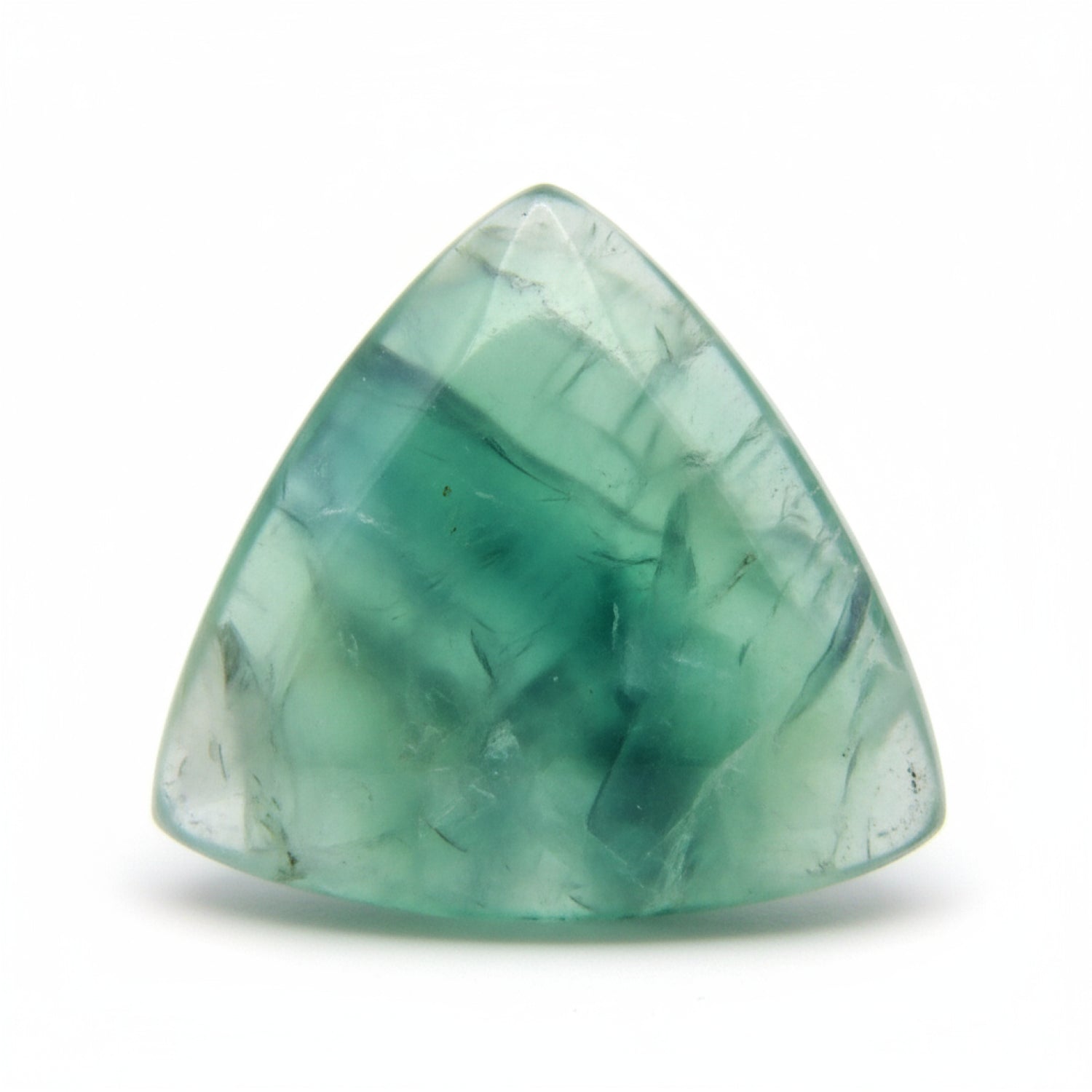 Green Fluorite 1PC Medium 9x9 MM Triangle Cabochon Green Brilliant semi Precious Loose Gemstones