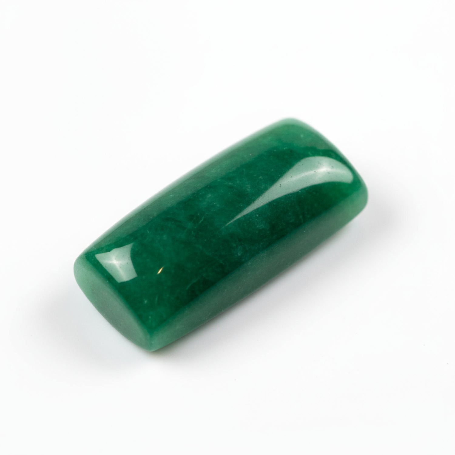 Green Jade 1PC Small 5x10 MM Baguette Cabochon Green Splendid semi Precious Semi Precious Gemstone
