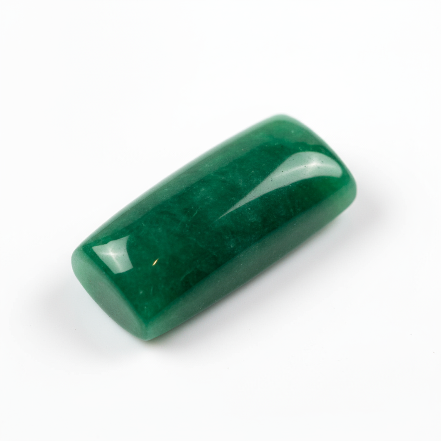Green Jade 1PC Small 5x10 MM Baguette Cabochon Green Splendid semi Precious Semi Precious Gemstone Immagine principale del prodotto