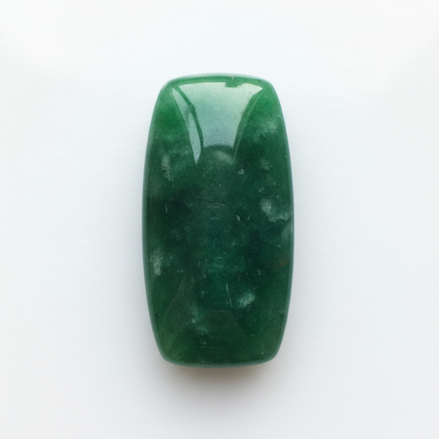 Green Jade 1PC Small 6x12 MM Baguette Cabochon Green Luster semi Precious Precious Gemstone Hoofdafbeelding