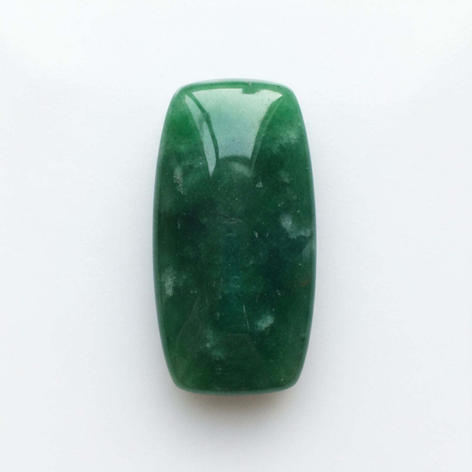 Green Jade 1PC Small 6x12 MM Baguette Cabochon Green Luster semi Precious Precious Gemstone