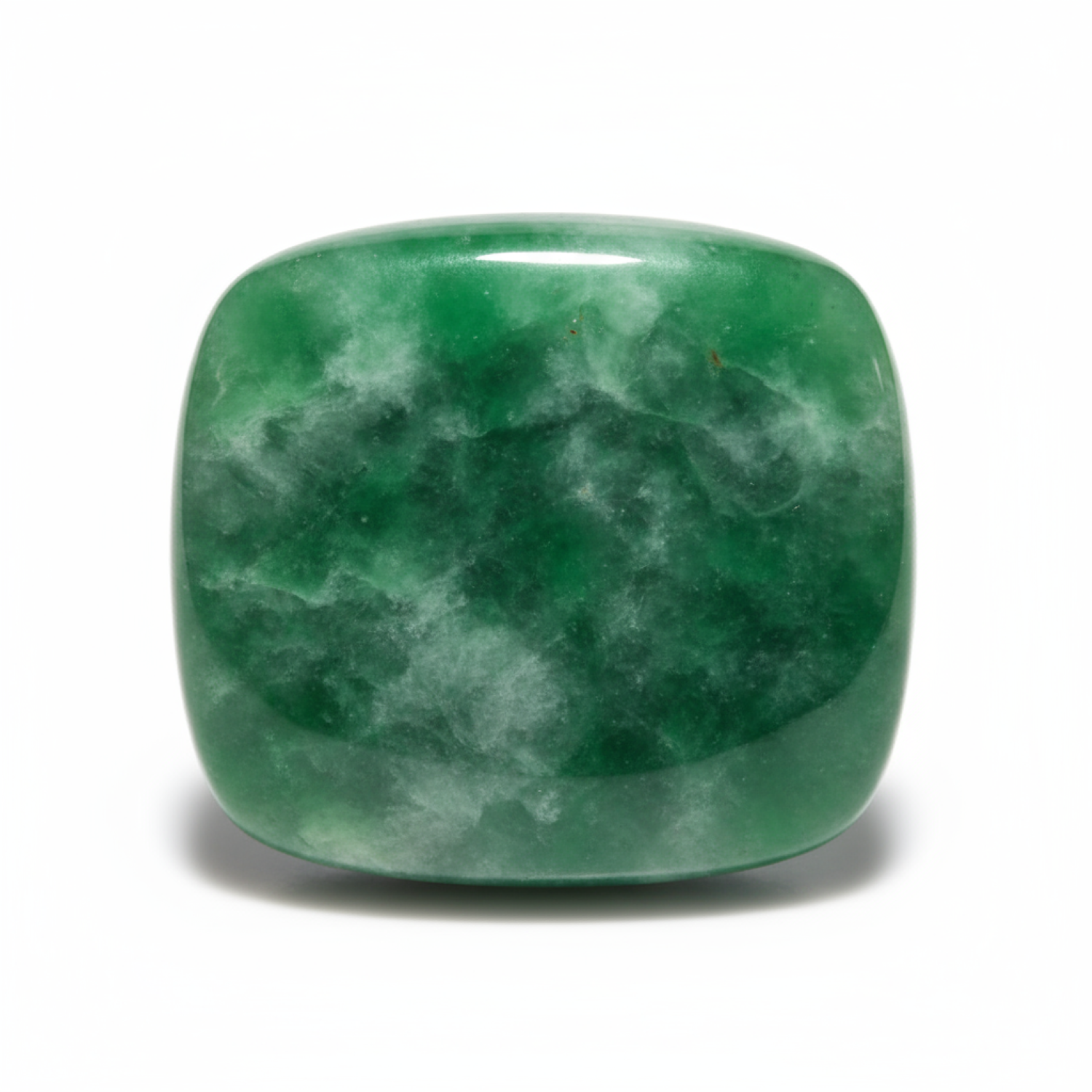 Green Jade 1PC Large 10x10 MM Cushion Cabochon Green Shine semi Precious Loose Gems Immagine principale del prodotto
