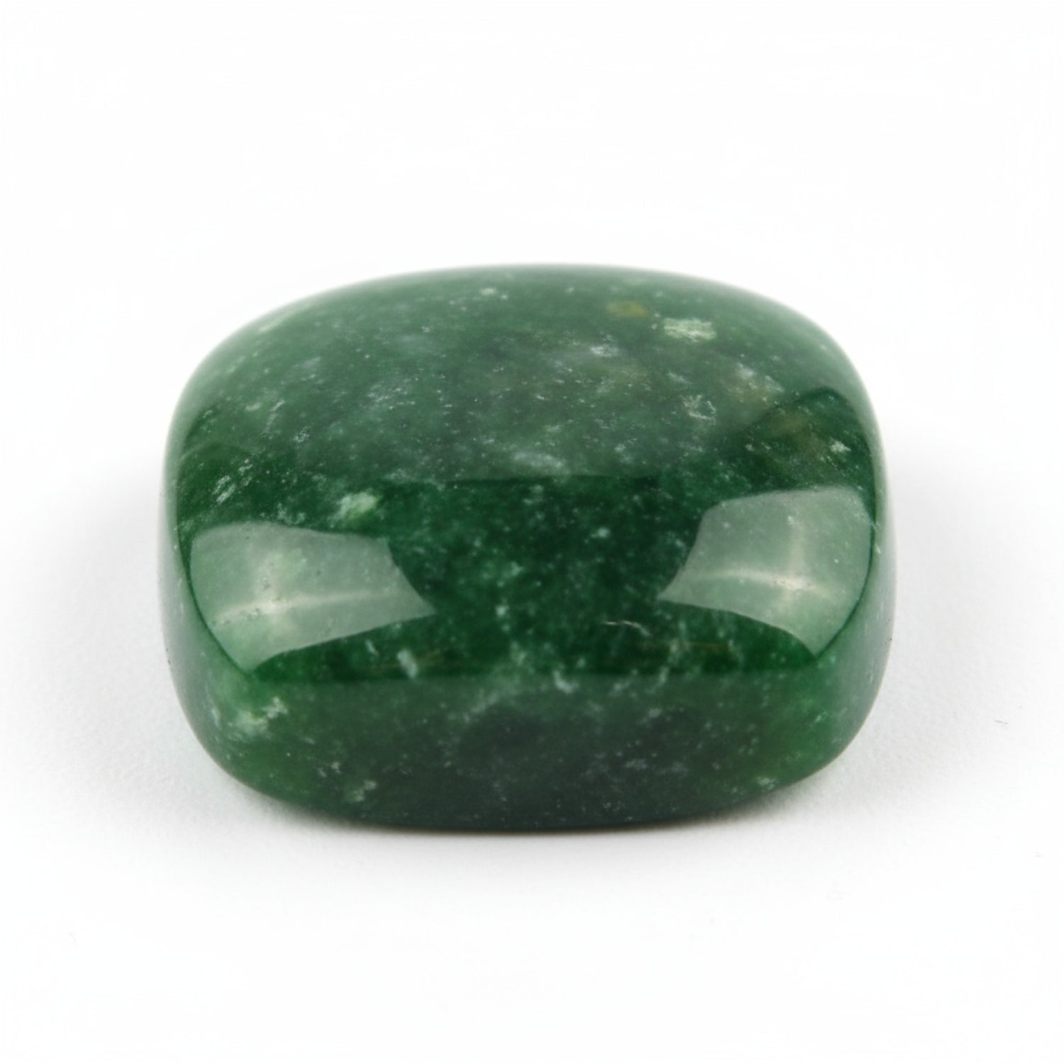 Green Jade 1PC Large 10x10 MM Cushion Cabochon Green Shine semi Precious Loose Gems