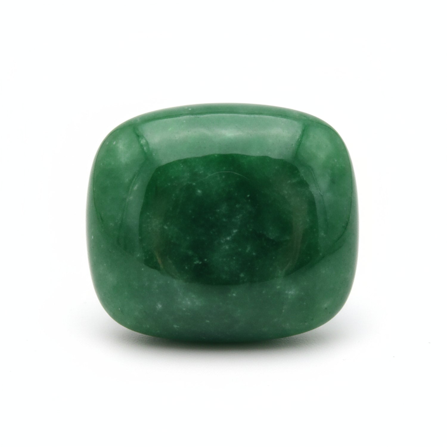 Green Jade 1PC Small 8x8 MM Cushion Cabochon Green Luster semi Precious Precious Gemstone