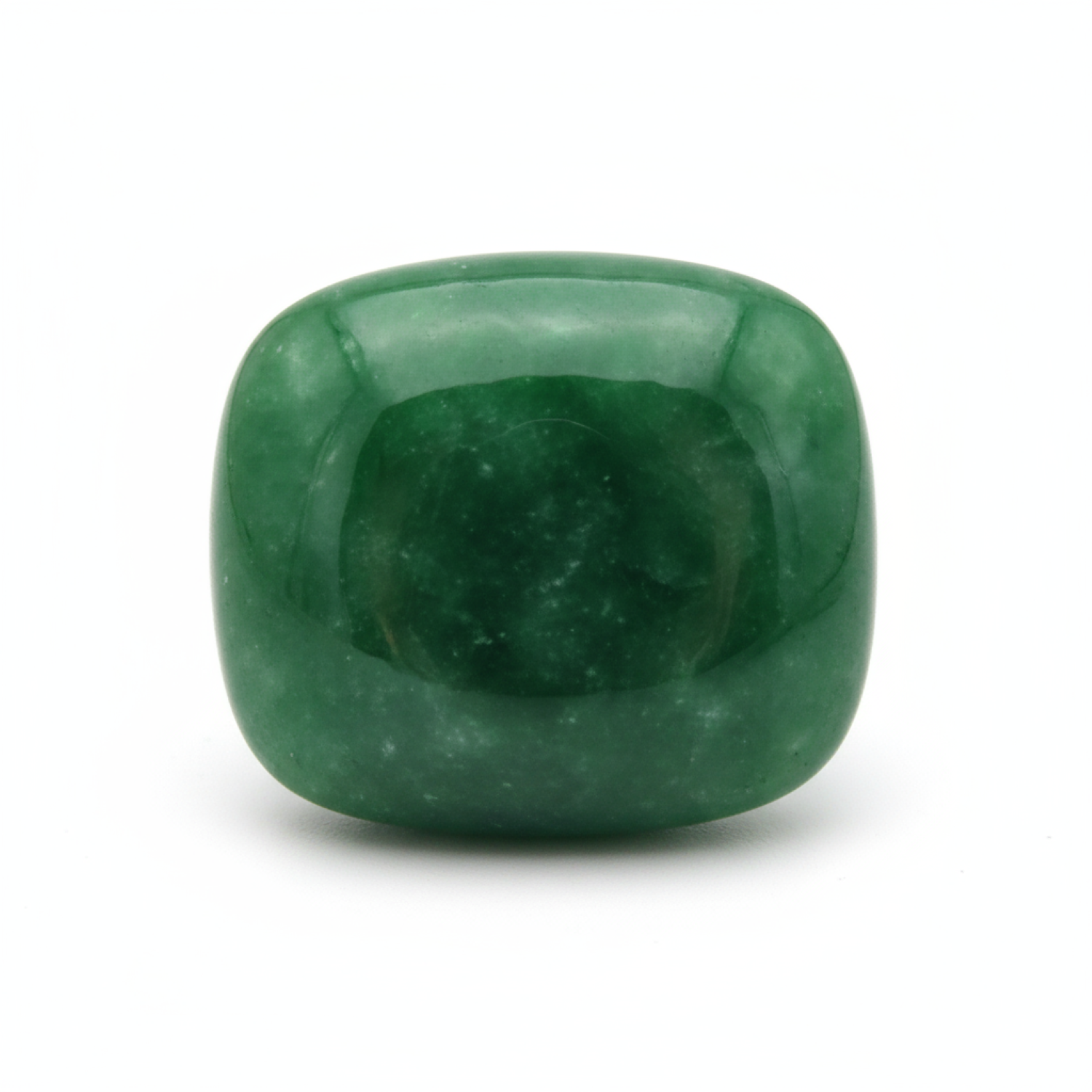 Green Jade 1PC Small 8x8 MM Cushion Cabochon Green Luster semi Precious Precious Gemstone Huvudsaklig produktbild
